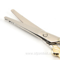 Stainless steel hairdressing scissors eyebrow scissors golden nose hair scissors